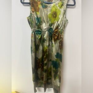 Simply Vera Vera Wang Multicolor Floral Satin Dress